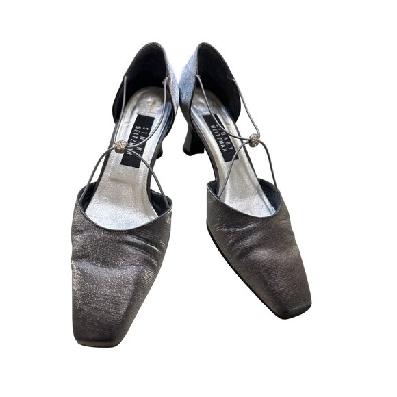 Stuart Weitzman  dark gray shoes block heels of 2.5 inches tall size 8.SKU 3034 - Picture 11 of 11